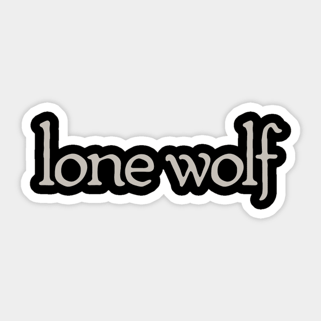 Lone Wolf Lone Wolf Sticker TeePublic